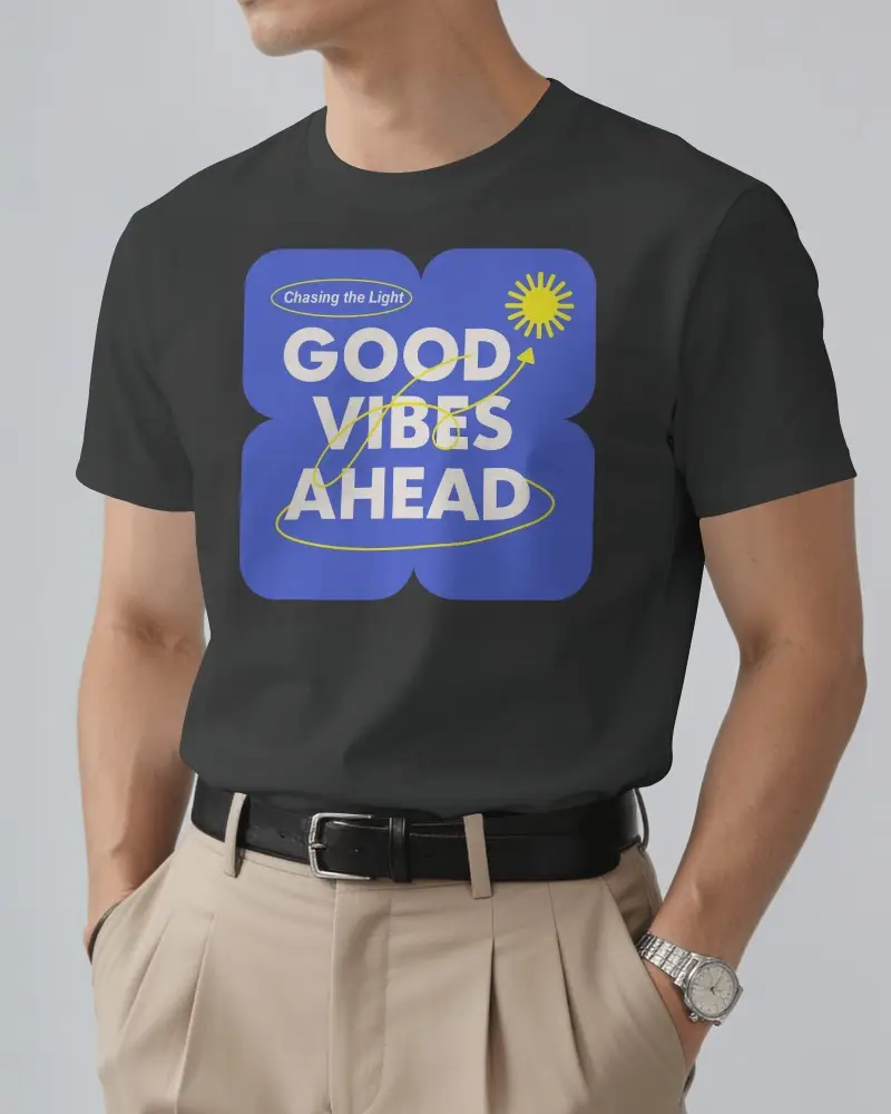Cropped Torso Mens T Shirt Mockup With Tucked In Styling Pleated Trousers And Hands In Pockets