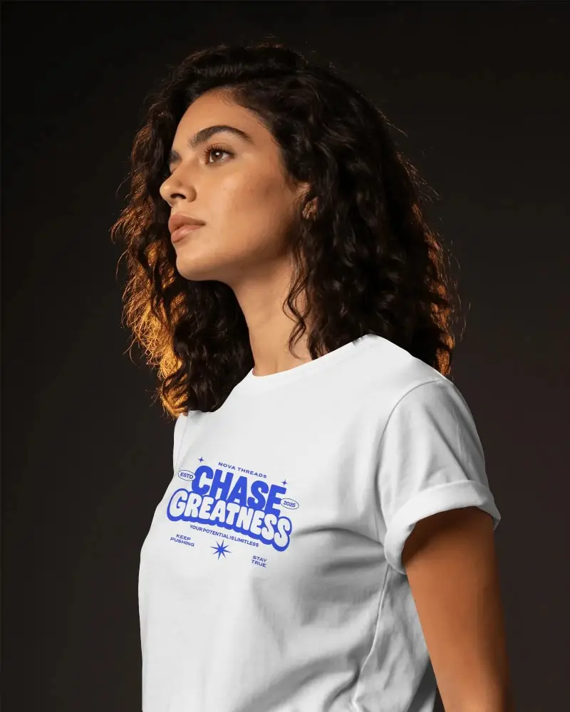 Stylish Female Tshirt Mockup With Natural Lighting Ideal For Design Presentation