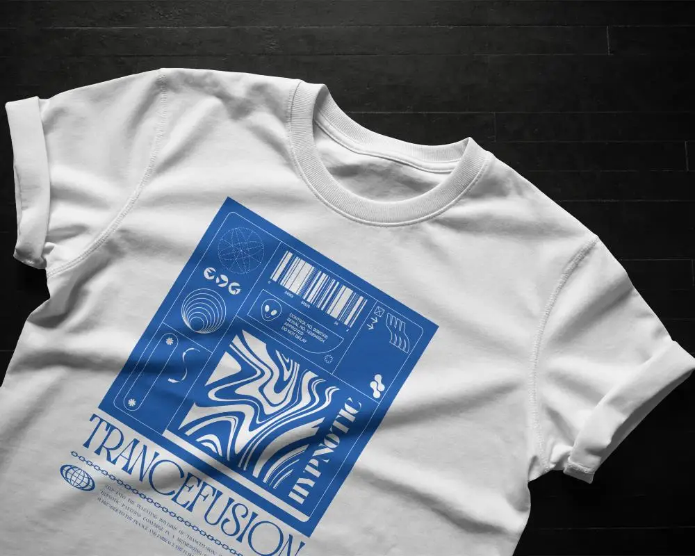Minimalist Blank Tshirt Mockup Laying Flat On Textured Floor Stylish Essential Apparel
