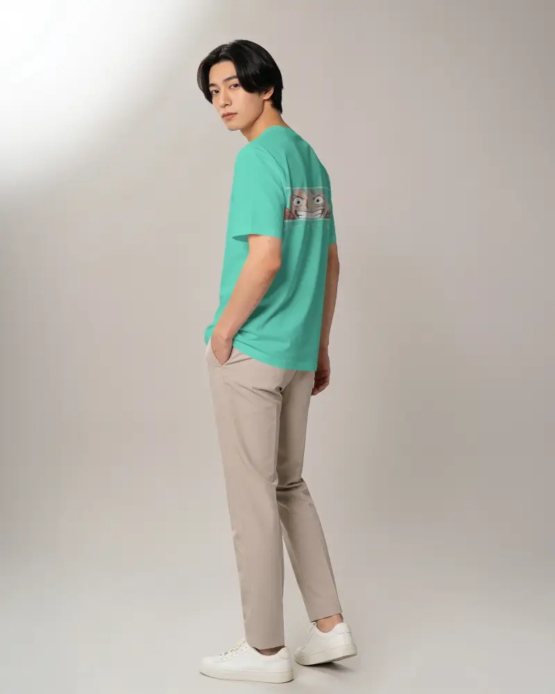 Men Stylish Basic Round Neck Tshirt Mockup Comfortable Soft Fabric For Effortless Casual Look