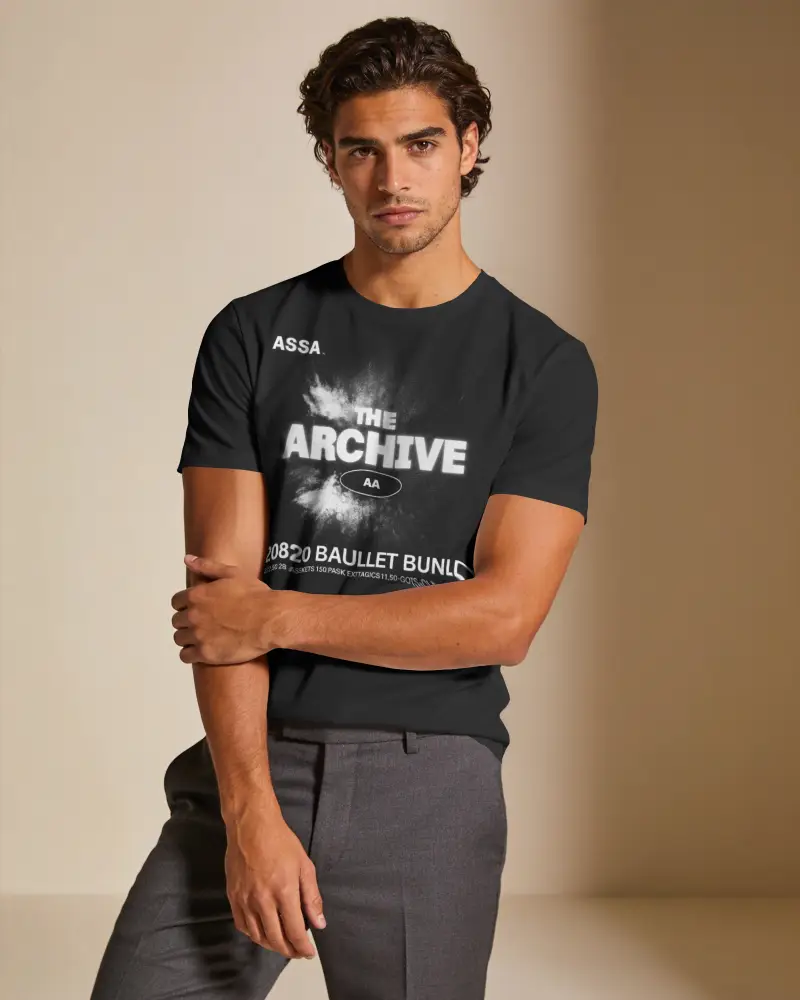 Premium Mens Roundneck Tshirt Mockup Smooth Fabric Daily Wear Minimalist Look