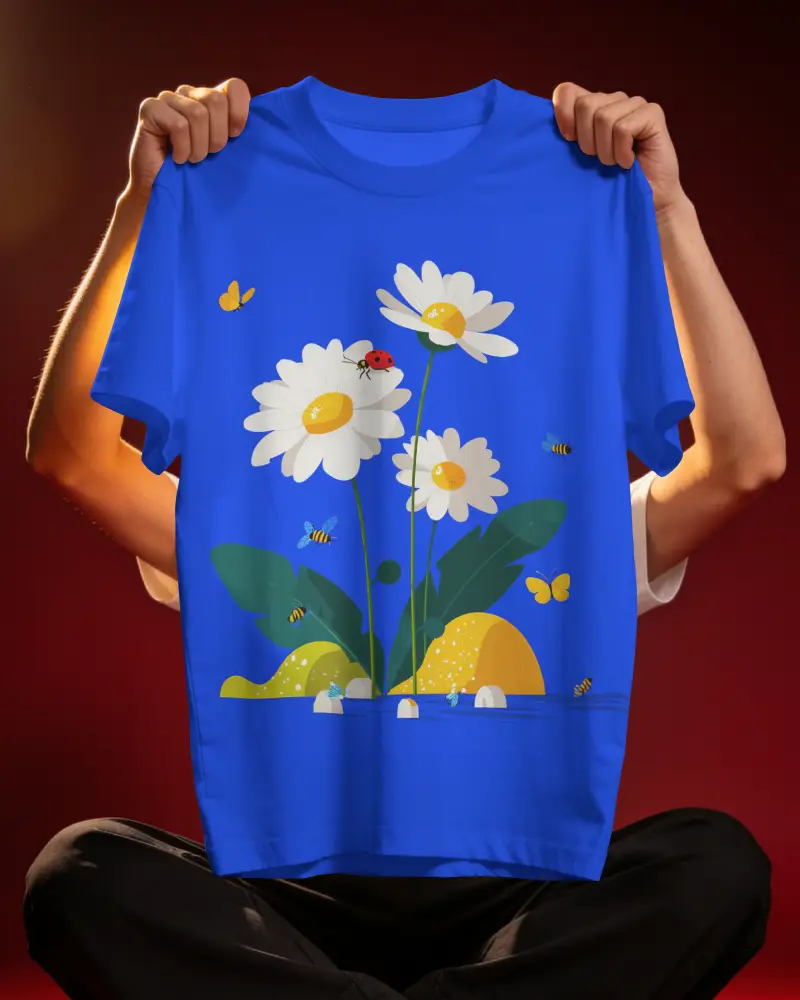 Premium T Shirt Mockup Model Holding Blank Shirt Clean Studio Apparel Display