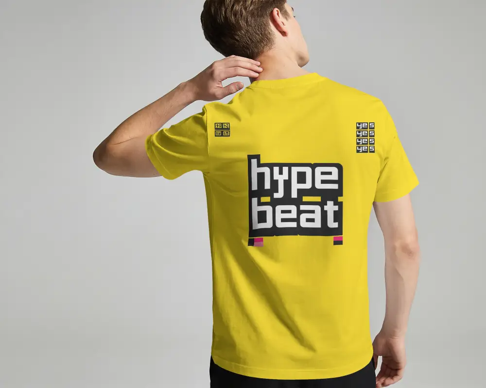 Premium Stylish Mens Crewneck Tshirt Mockup Back View Perfect For Custom Printing And Branding