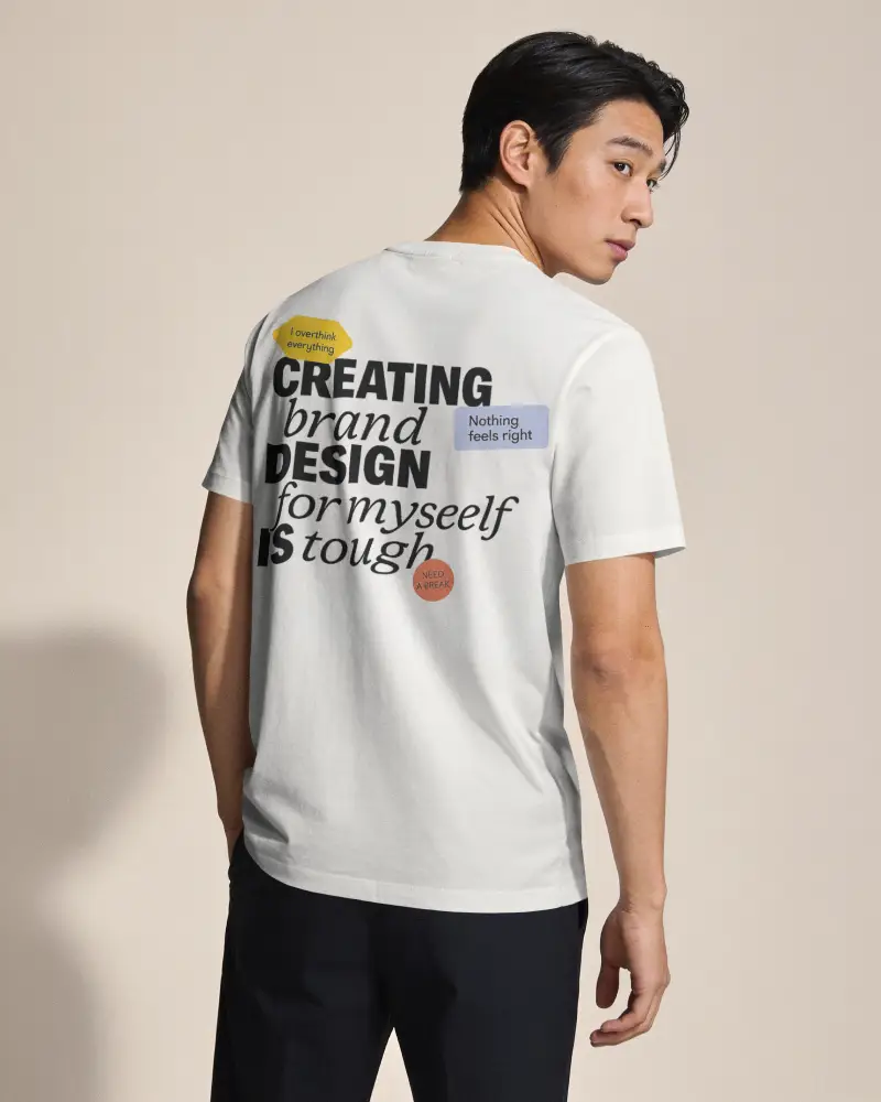Simple Back View Mens Tshirt Mockup For Minimalist Fashion Brands Or Labels