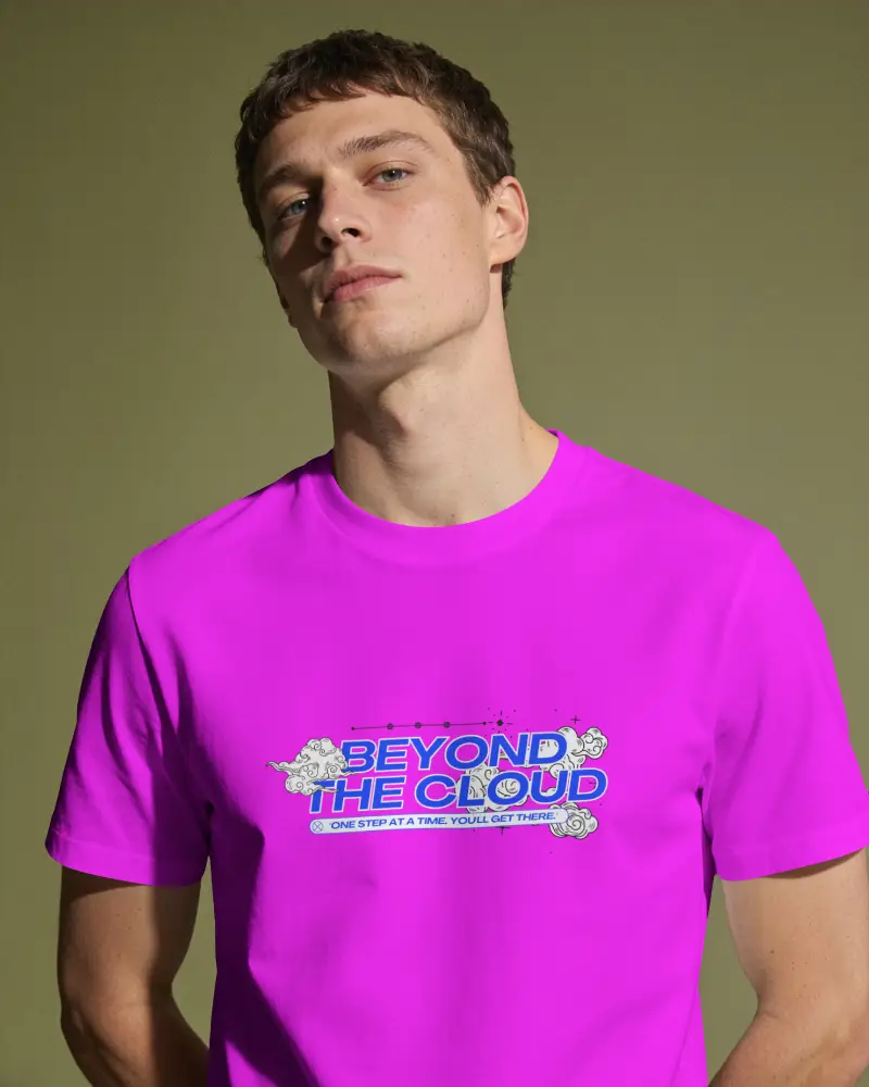Male Model Wearing Simple Soft Tshirt Mockup For Print And Custom Graphic Display