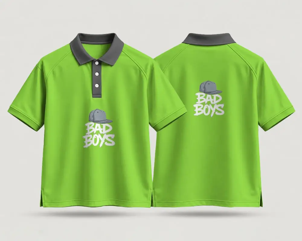 Premium Casual Mens Polo T Shirt Mockup With Buttoned Collar Style View