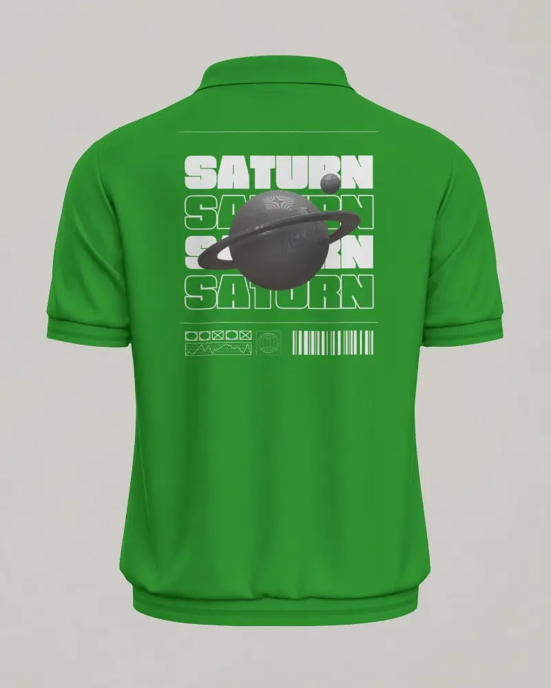 Mens Polo Shirt Mockup Back View With Clean Silhouette And Authentic Fabric Texture