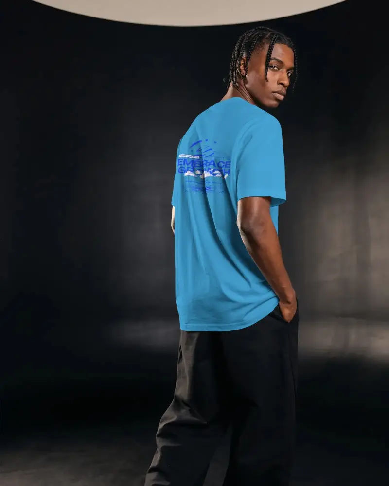 Urban Street Style Tshirt Mockup For Men With Relaxed Fit And Modern Apparel Design In Studio