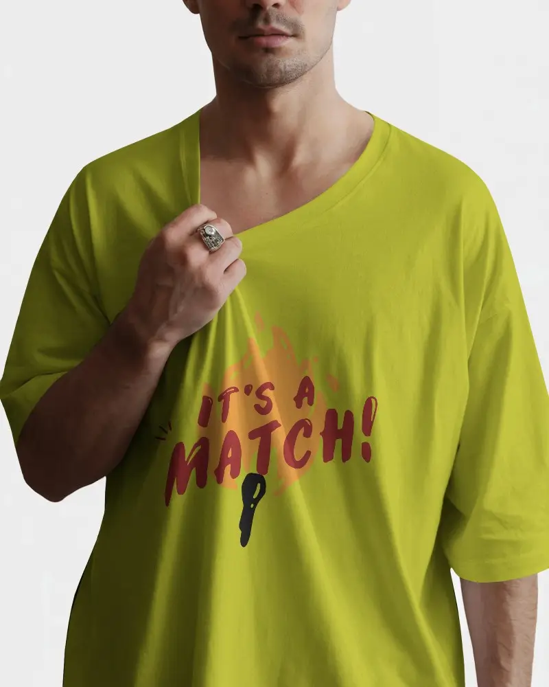 Minimal Studio T Shirt Mockup Male Model Holding Collar With Ring Against Clean White Background