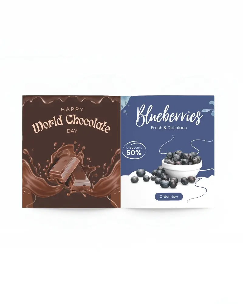 Open White Brochure Mockup On Bright Background Minimalistic Layout With Clean Flat Pages