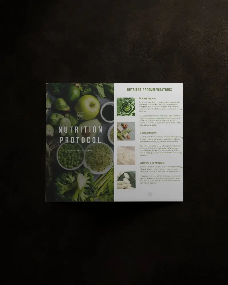Open Bifold Brochure Mockup On Rich Dark Texture Background Minimal Luxury Aesthetic Centered Layout