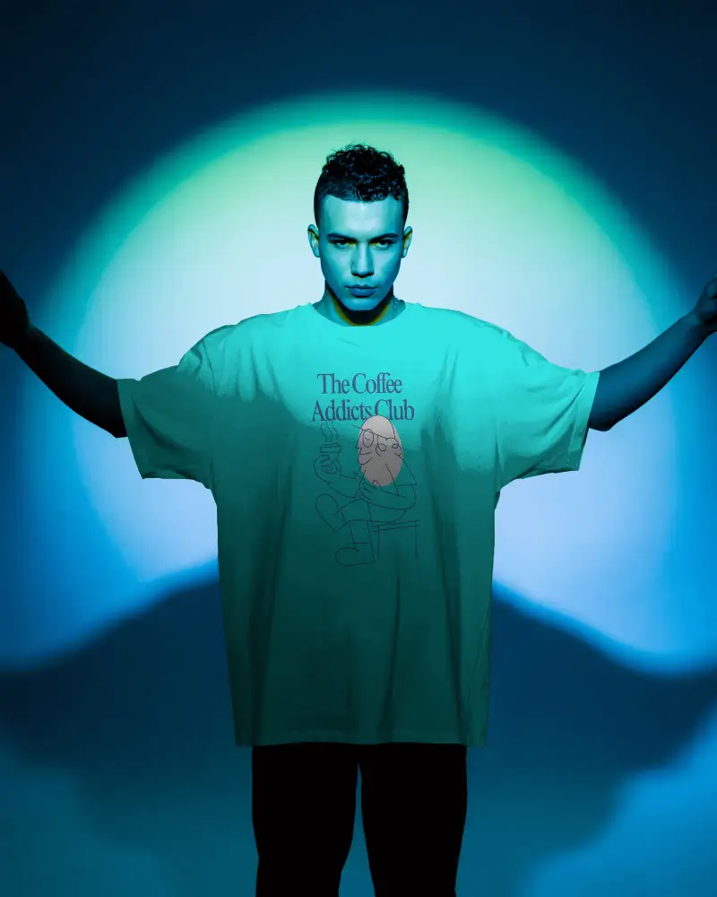 Minimalist Loose Fit Tshirt Mockup For Modern Fashion Streetwear Brand Presentation