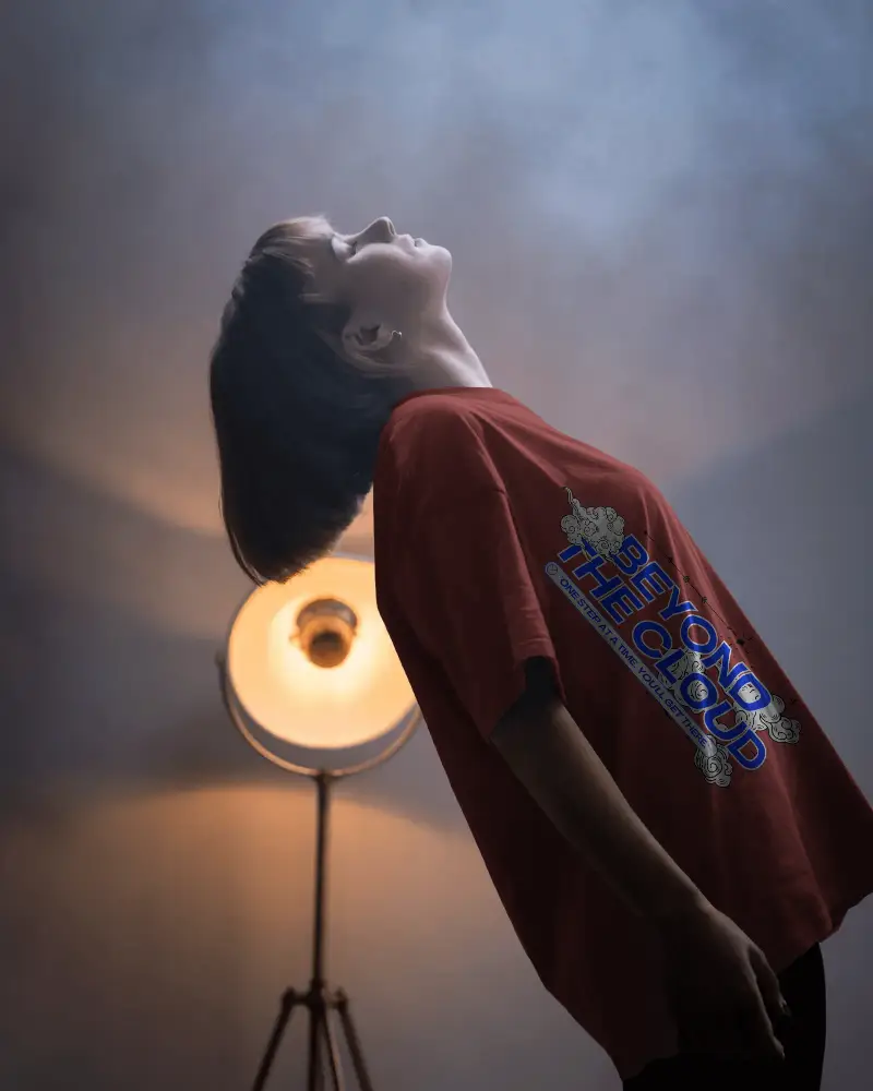 Relaxed Modern Casual Oversized Tshirt Mockup In Studio Lighting For Branding