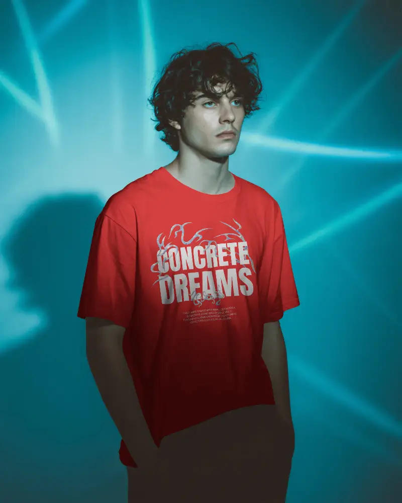 Stylish Unisex Blank Tshirt Mockup For Model Photography And Online Store Display Promotion