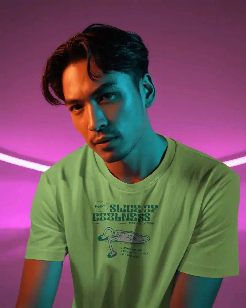 Modern Plain Tshirt Mockup With Mens Casual Fitted Short Sleeve Top For Design