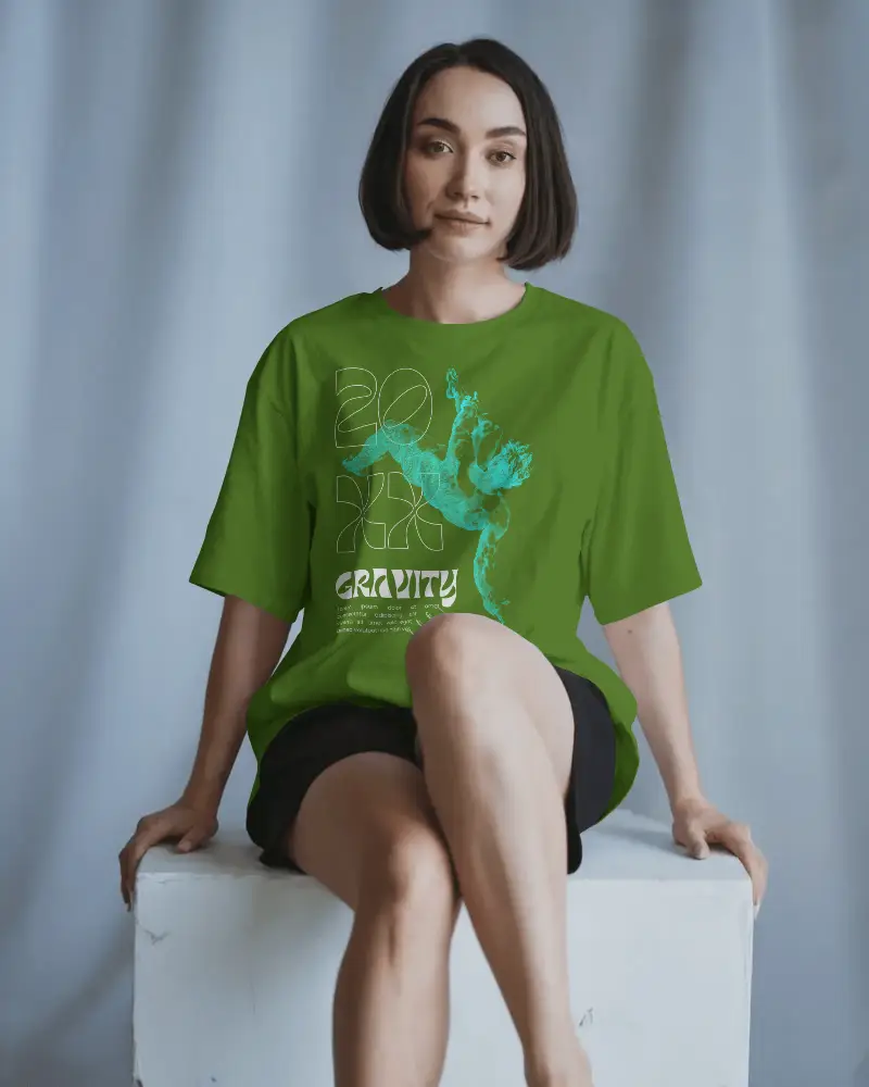 Unisex Loose Cut Tshirt Mockup Fashionable Basic Tee For Casual Wear Versatile Clothing Item