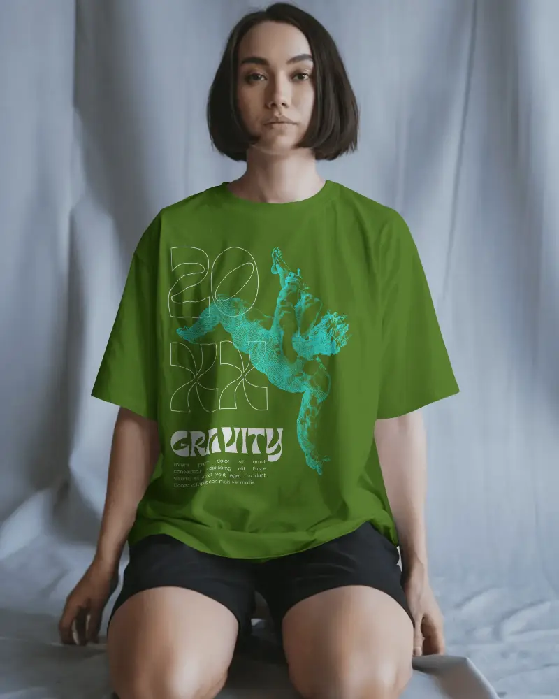 Classic Relaxed Fit Crewneck T Shirt For Womens Mockup Casual Wardrobe Essential