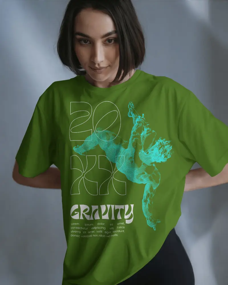 Women Loose Fit Basic Tshirt Mockup For Minimalist Clothing Line And Everyday Wear