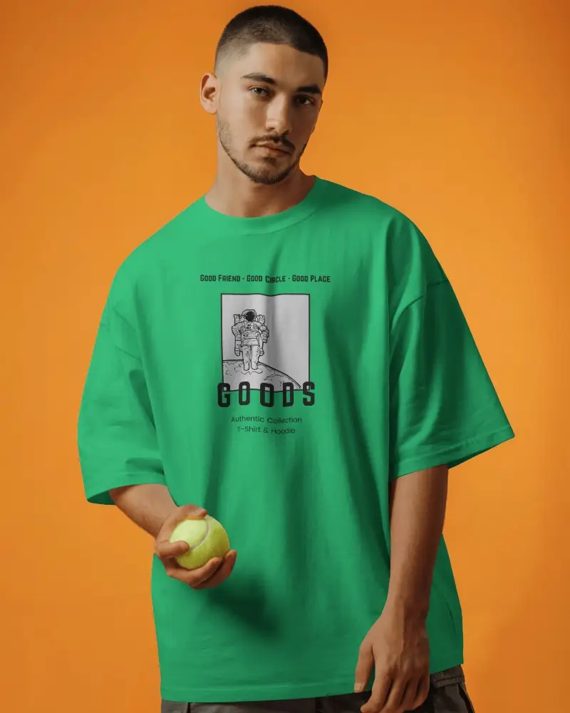 Stylish Over Sized Tshirt With Double Stitched Seams For Added Durability