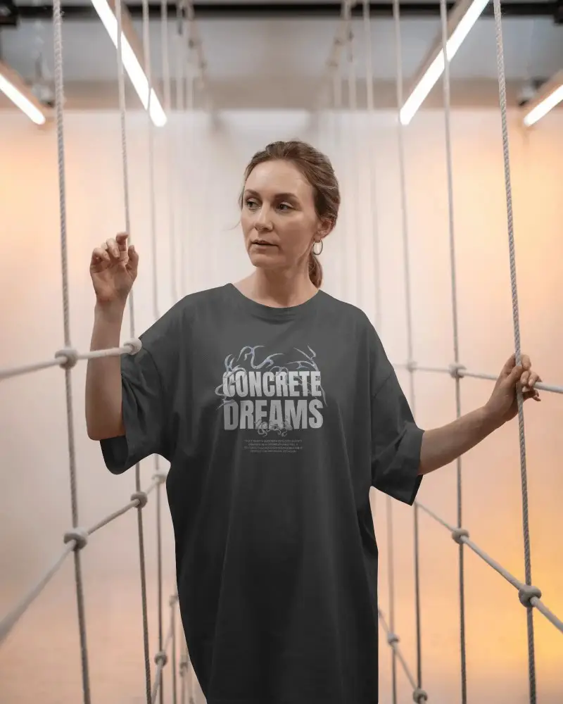 Oversized Relaxed Tshirt Mockup For Casual Streetwear Fashion Promotions Online