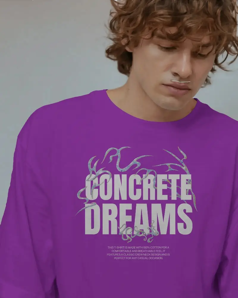 Comfortable Soft Fabric Basic Oversized Unisex Tshirt Mockup Ideal For Casual And Loungewear