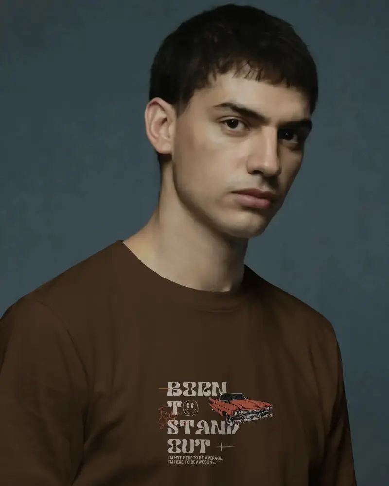 Angled Portrait T Shirt Mockup With Soft Focus Aesthetic Clean Modern Vibe On Dark Background