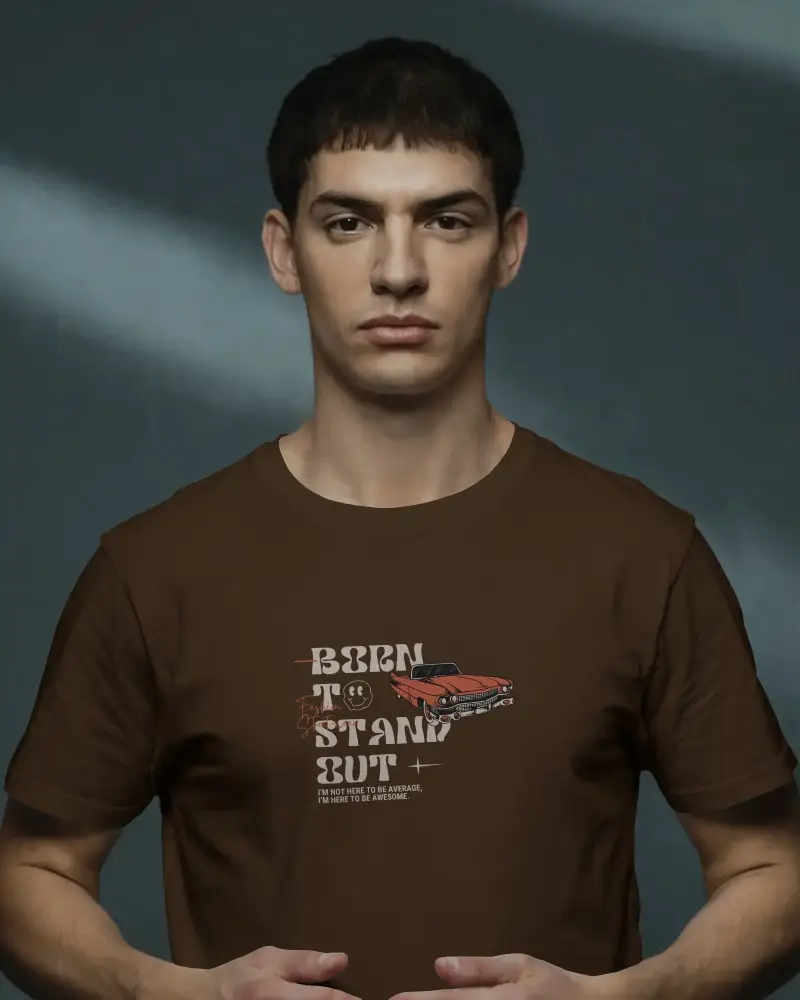 Centered T Shirt Mockup In Dramatic Light Studio Mood Subtle Shadows And Minimalist Style