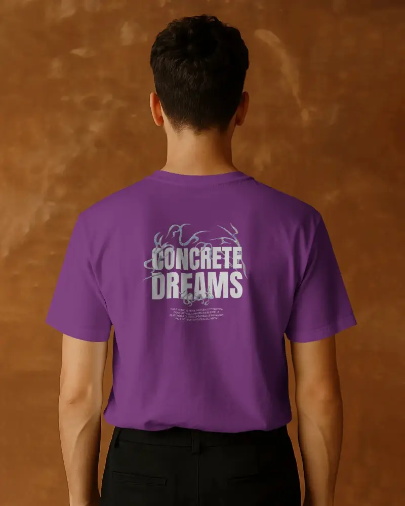 Back View Comfortable Casual Basic Tshirt Mockup For Men Perfect For Daily Wear And Outdoor