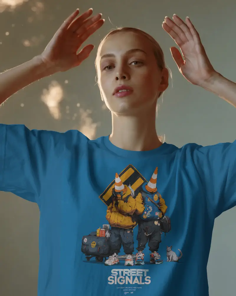 Woman Wearing Casual Comfortable Round Neck Tshirt Fashionable Style Mockup