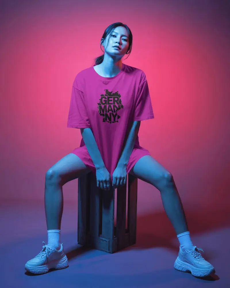 Oversized Comfortable T Shirt Mockup For Fashionable Youth Style And Everyday Wear