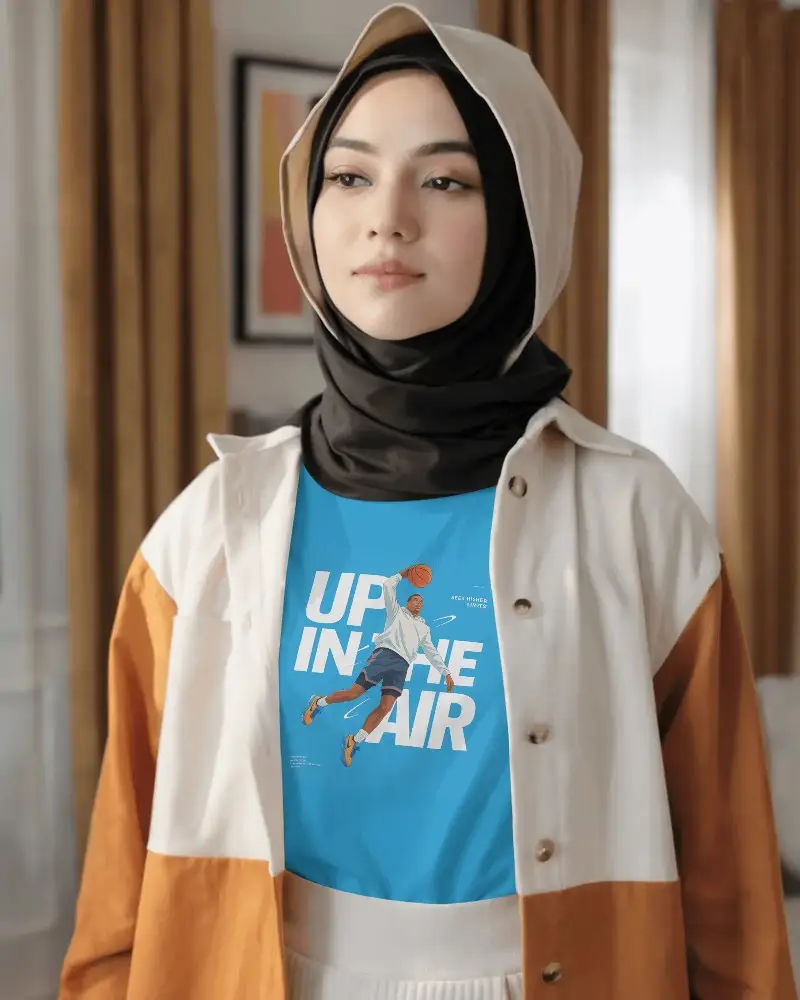 Clean Minimalist Mockup For Muslimah Tshirt Designs With Elegant Modern Style