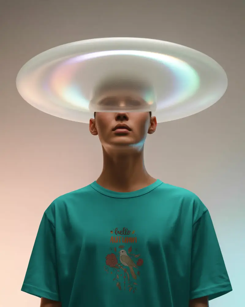 Black Minimalist Basic Crewneck Tshirt Mockup Modern Casual Wear Unisex Comfortable Style