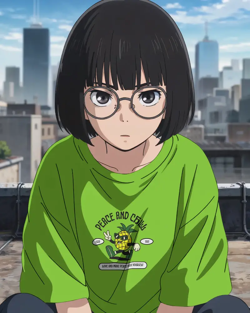 Urban Chic Oversized Anime Tshirt Mockup For Modern Streetwear Fashion Brands Showcase