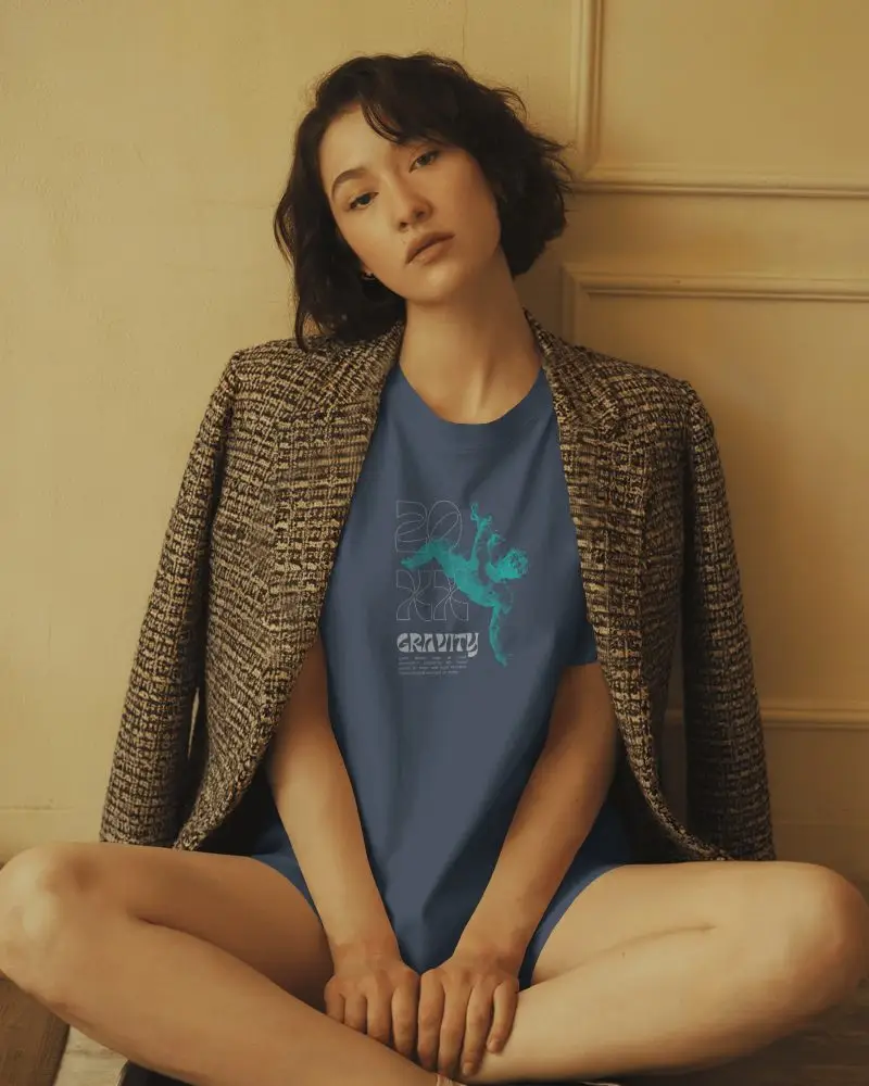 Trendy Comfortable Fashionable Tshirt Mockup For Women Relaxed Fit Everyday Style Wear