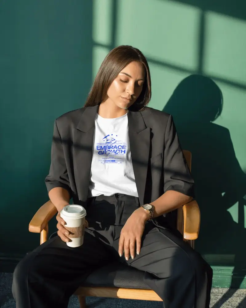 Casual Comfy T Shirt Mockup For Modern Streetwear Look With Relaxed Fit Style