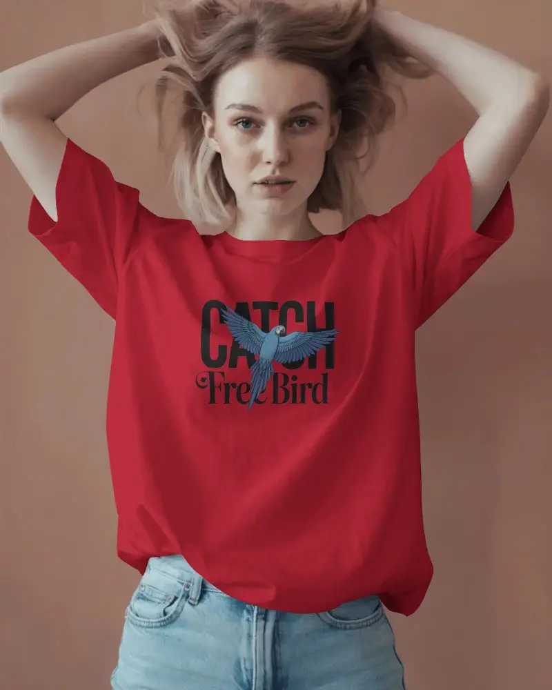 Stylish Relaxed Fit Tshirt Mockup Women Casual Wear Comfortable Soft Fabric Everyday Fashion