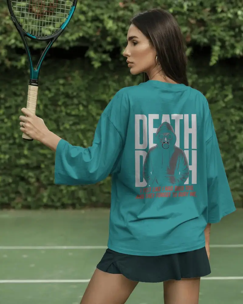 Unisex Loose Oversized T Shirt Mockup For Sports Training Tennis Practice And Casual Style