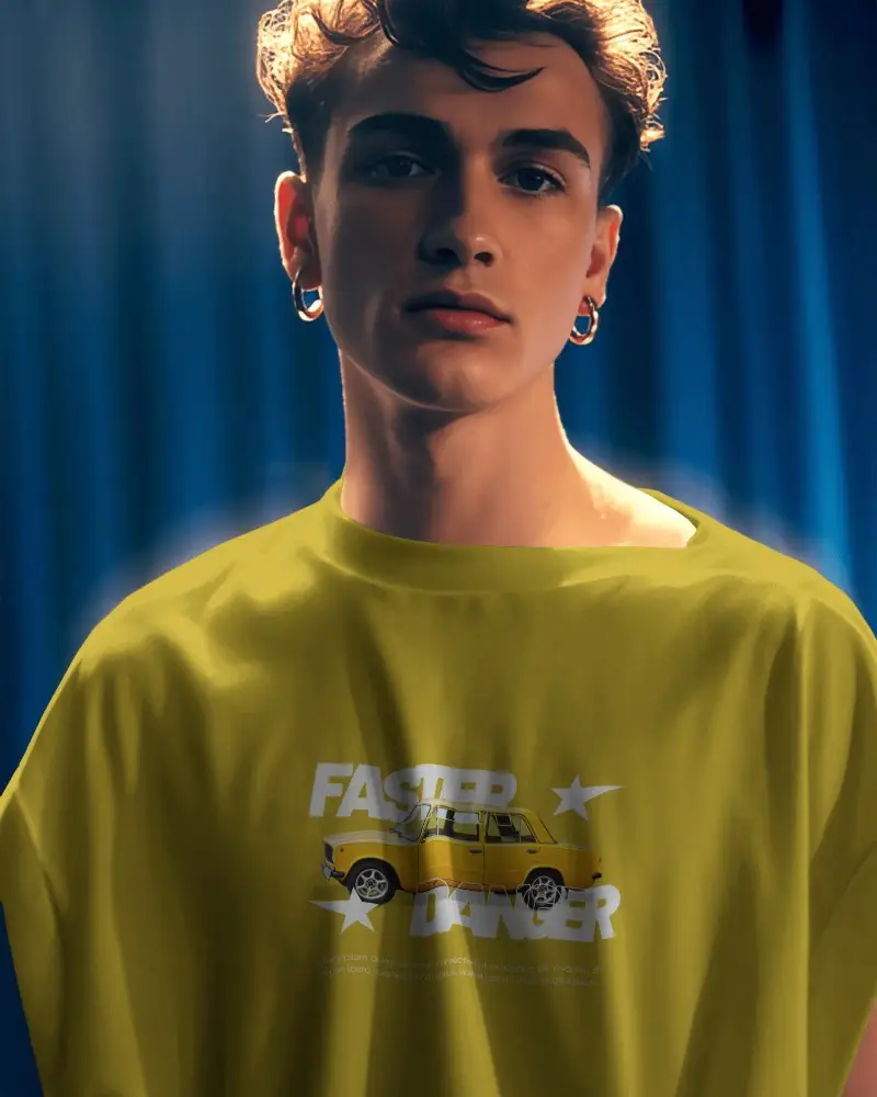 Modern Minimalist Loose Fit Tshirt Mockup Fashion Forward Basic Casual Wear For Daily Style Trend