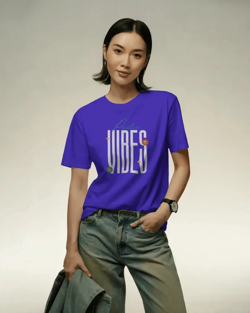 Trendy Casual Women Tshirt Mockup For Fashion Brand Promotion And Online Store Display
