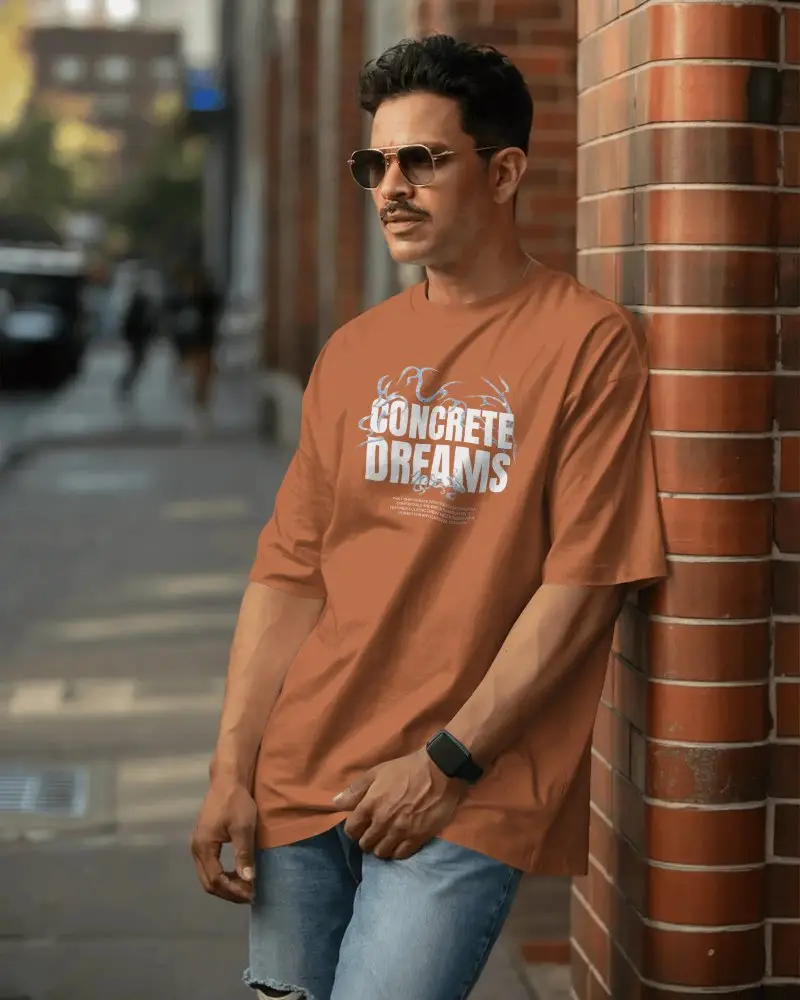 Casual Men Longline Tshirt Mockup Streetwear Fashion Urban Style Comfortable Look Ootd Summer