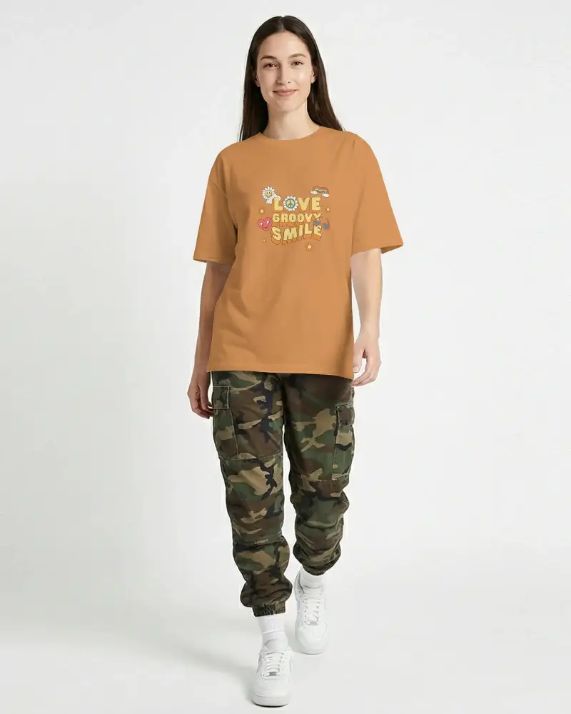 Womens Relaxed Fit Crewneck Thin Cotton T Shirt Mockup Perfect Casual Wear For Daily Use Style