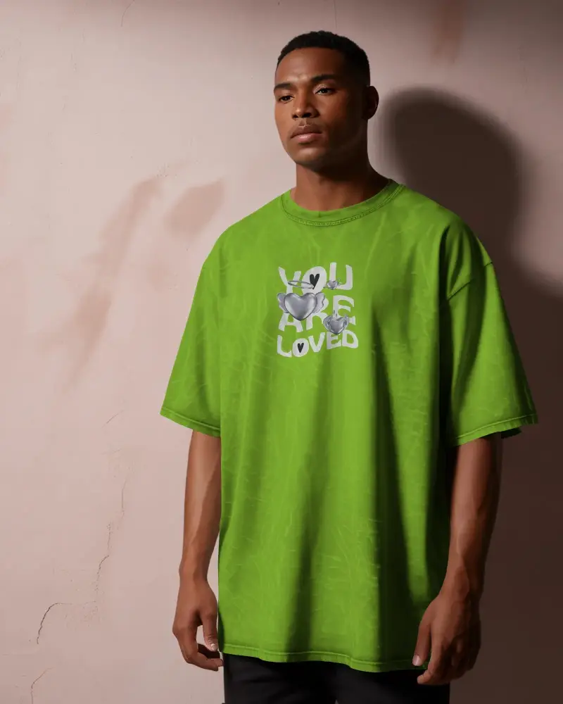 Oversized Relaxed Fit Tshirt Mockup For Men Stylish Basic Round Neck Everyday Casual Wear