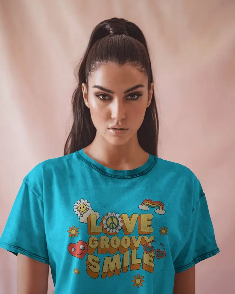 Minimalist Aesthetic Tshirt Mockup Acid Washed White Shirt In Modern Scene