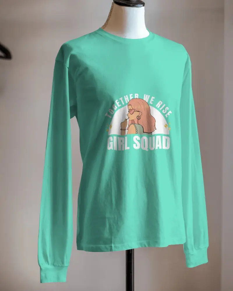 Softly Lit Interior Long Sleeve Tshirt Mockup On Mannequin In Minimal Retail Setting Clean And Elegant Display Style 01235