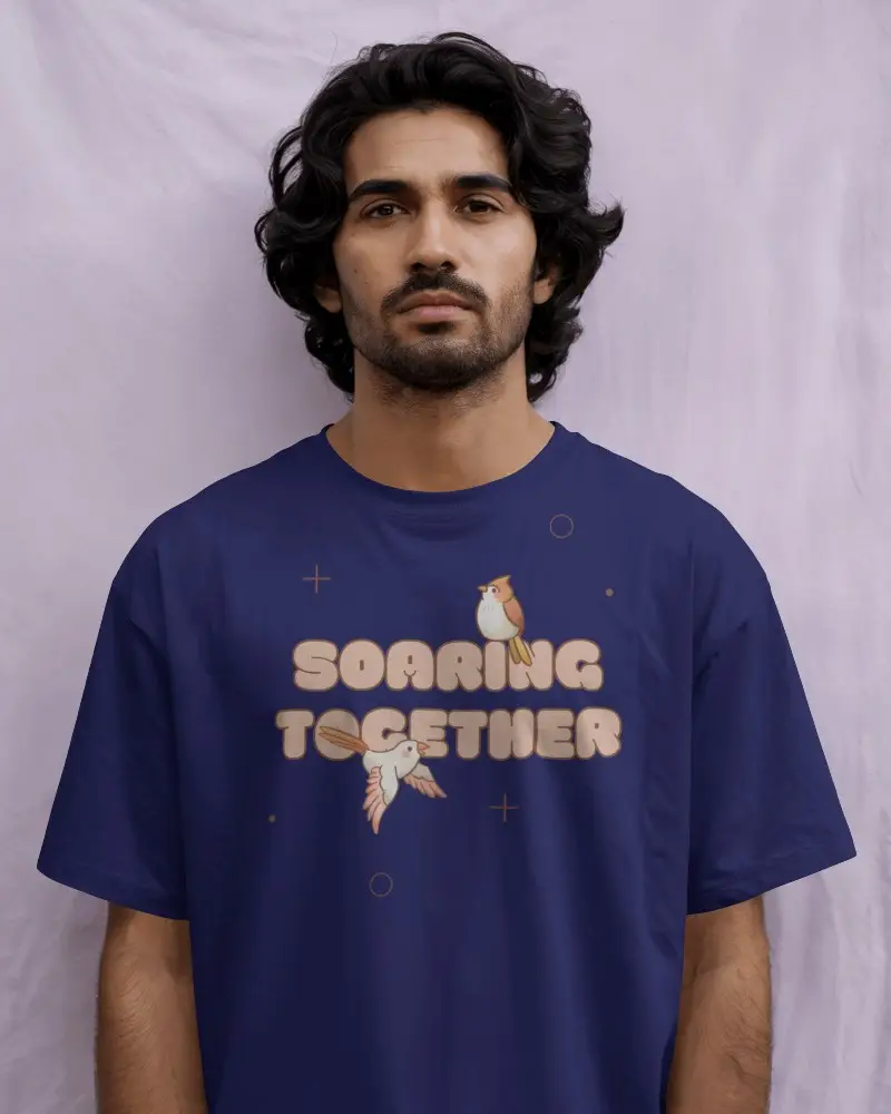 Youthful Charm T Shirt Mockup Model In Comfortable Tshirt Against Light Purple Wall