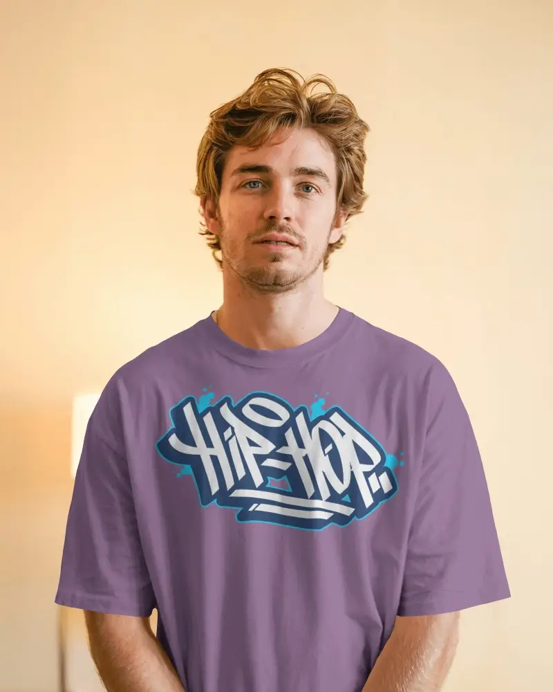 Neutral Background Tshirt Mockup Front View Of Young Man With Soft Expression