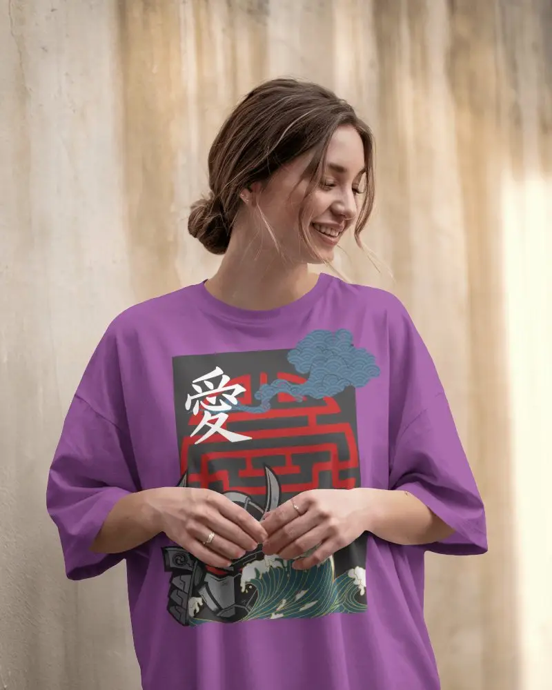 Candid Outdoor Tshirt Mockup Relaxed Female Model In Loose Tshirt With Soft Smile