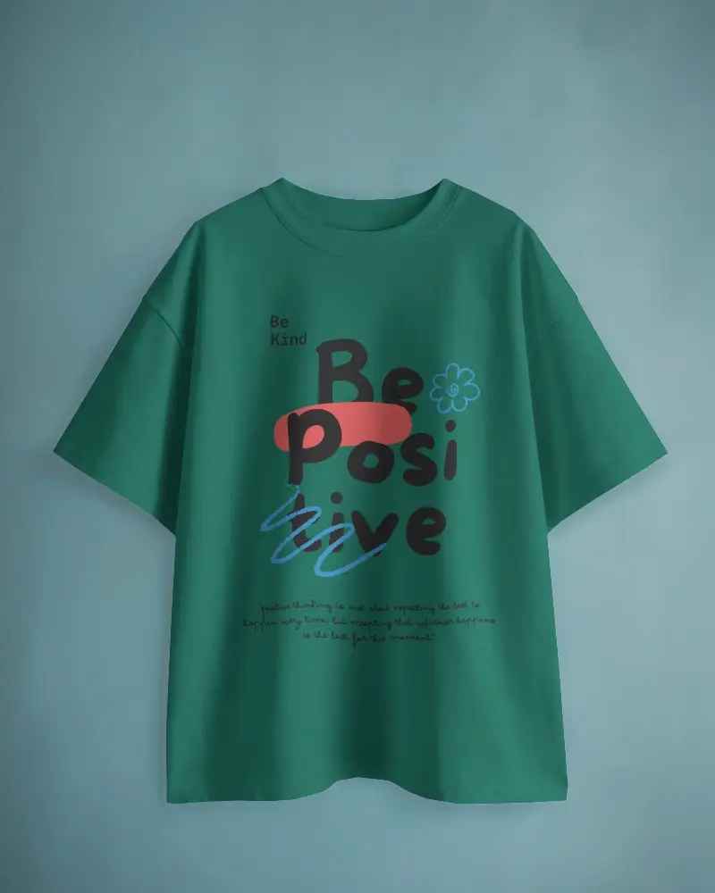 Boxy Tshirt Mockup Hanging White Tee On Muted Blue Background Clean Flat Lay With Soft Lighting And Relaxed Fit Style