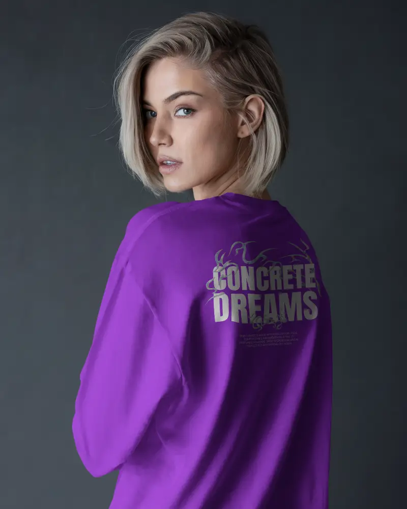 Premium Fashion White Tshirt Mockup Back Facing Model With Blonde Hair