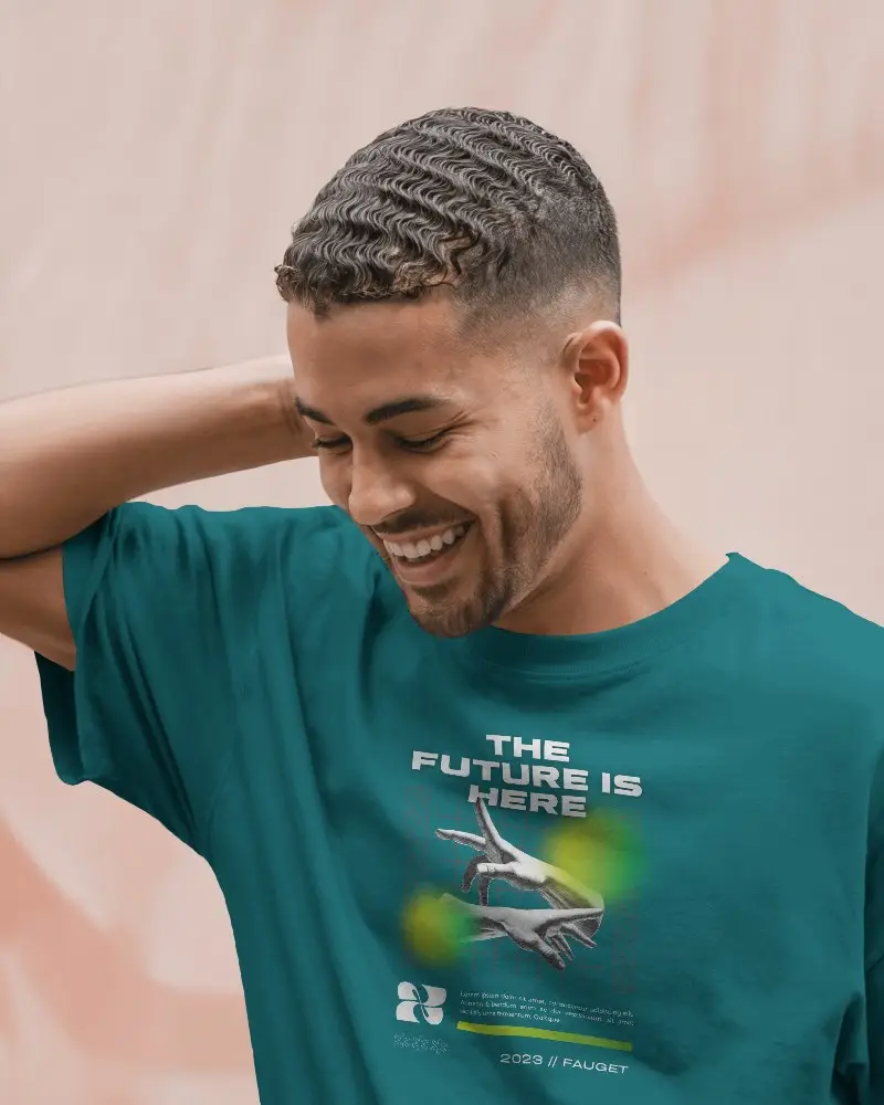 Oversized Boxy Fit T Shirt Mockup Loose Silhouette With Graphic Print Street Style And Comfortable